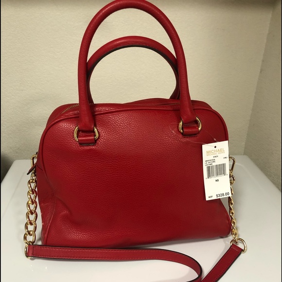 MICHAEL KORS Knox Chili Large Satchel Leather - Picture 3 of 8